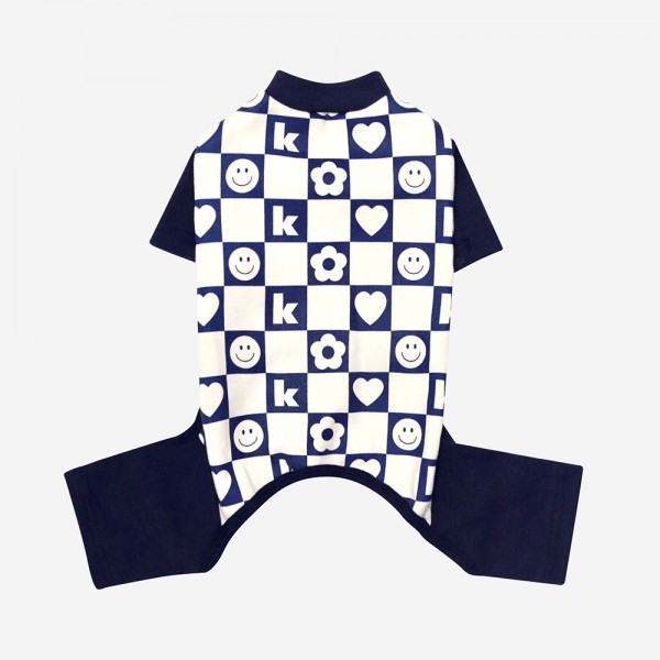 페오펫몰,KINI SMILE CHECK LOGO ALL IN OEN-NAVY(올인원)