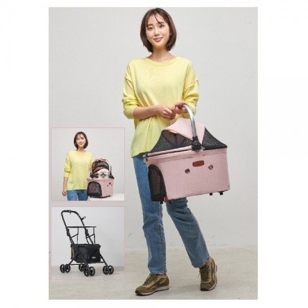 페오펫몰,페티코모 코지 트윈 반려동물 강아지유모차A2