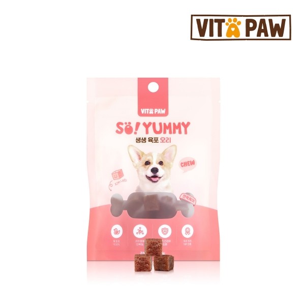 페오펫몰,[샘플] 비타파우 쏘야미 생생 육포 강아지간식 오리/황태 50g [최저가]