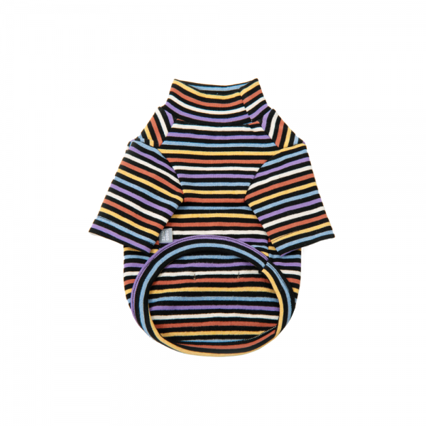 페오펫몰,코코넛즈 레트로 레인보우 폴라티 - 블랙