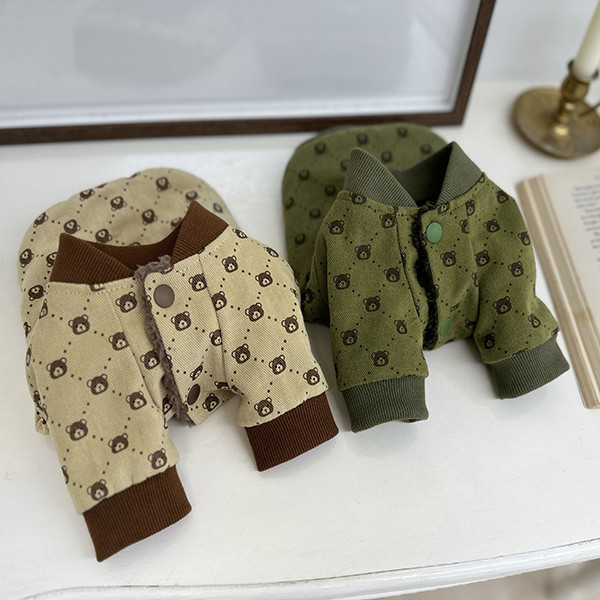 페오펫몰,곰찌 리버시블 점퍼(S-2XL) 강아지옷 반려견옷 가을 겨울