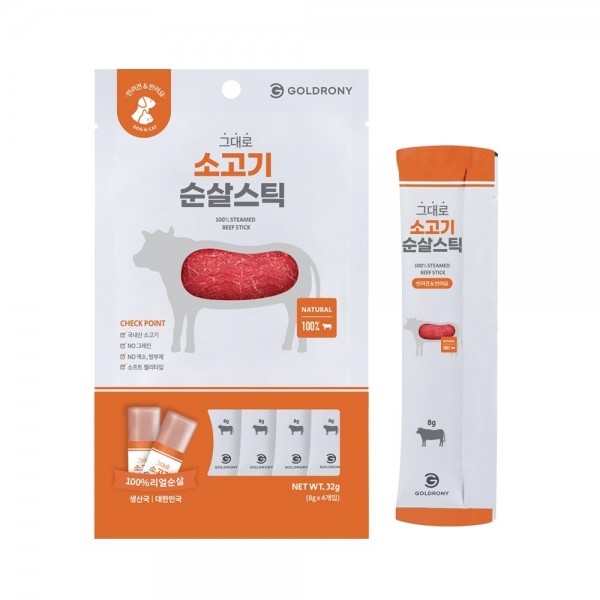 페오펫몰,[텐텐특가]골드로니 그대로 순살스틱 소고기 4개입