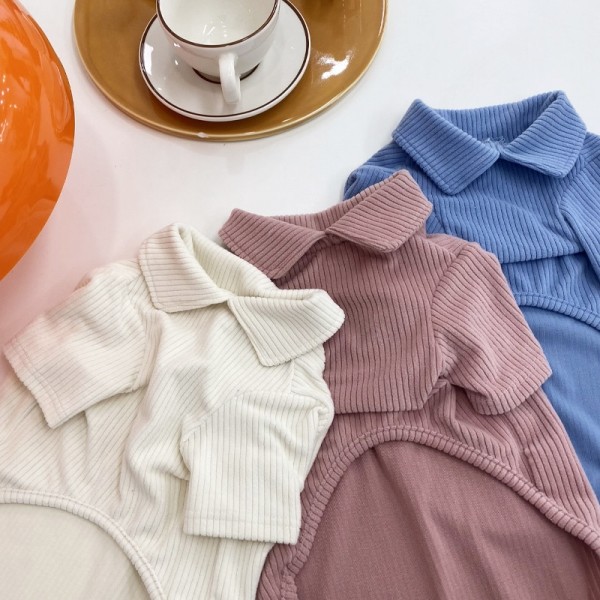 페오펫몰,해피댕댕 후끈카라티 (3color) 강아지 간절기 티셔츠 이너티 S - 2XL