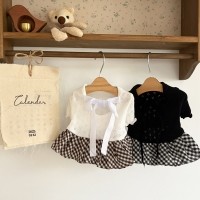 해피댕댕 체크프릴원피스 / 강아지 러블리 포인트원피스 S-XL