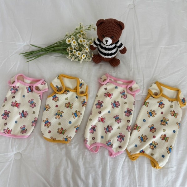 페오펫몰,해피댕댕 굿나잇 조끼&바디수트 / 강아지 수면 실내복 S-2XL