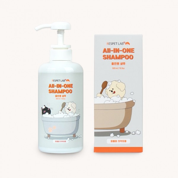 페오펫몰,리스펫랩 강아지 고양이 더 순한 저자극 올인원 샴푸 500ml