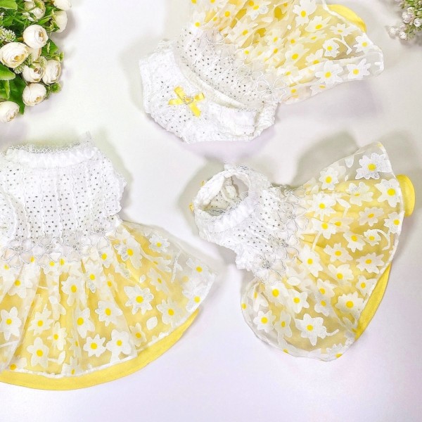 페오펫몰,플로피이얼스[꽃길특가]카밀리아 화이트드레스,강아지원피스