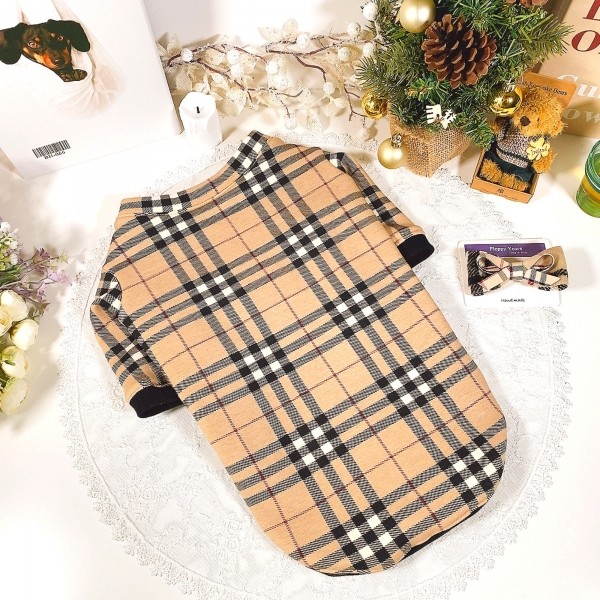 페오펫몰,[꽃길특가]체크안기모 스판티셔츠,강아지옷,스웻셔츠,애견옷,퍼스카프,채크리본