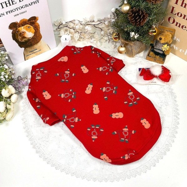 페오펫몰,플로피이얼스,크리스마스 강아지 스웻셔츠,레드 애견티셔츠