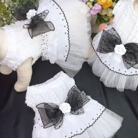 [댕썸머특가]플로피이얼스,샤롯 강아지드레스,웨딩강아지원피스,애견생일파티드레스
