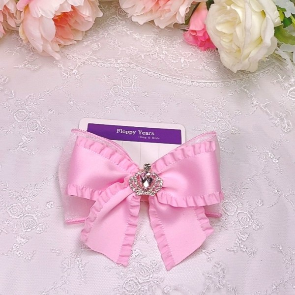 [설날특가]핑크프릴강아지리본,강아지악세사리아동리본,여아헤어핀