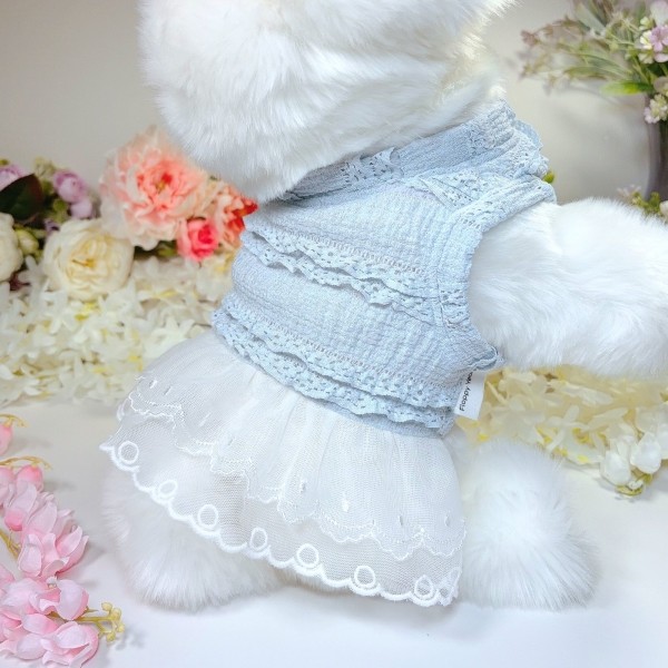 페오펫몰,플로피이얼스[꽃길특가]슈슈 강아지 크롭 강아지옷