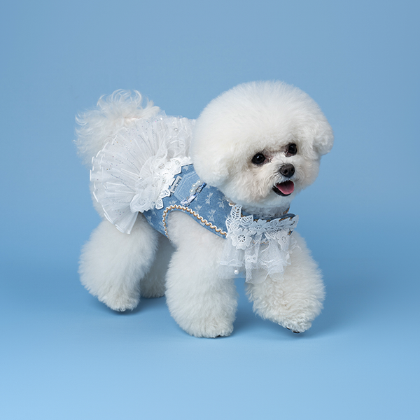 페오펫몰,(Renewal) Denim Harness SkyBlue 데님하네스 스카이블루 드레스