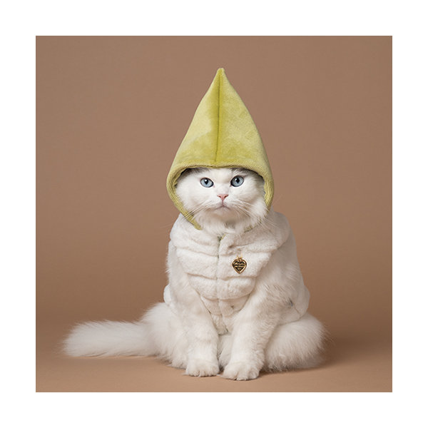 페오펫몰,Fur Vest Harness Green (Double Sided) 털조끼 하네스 그린 (양면)