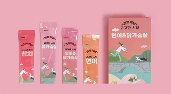 페오펫몰,견우직냥 고고단스틱 4종 고양이 강아지 스틱간식 츄르 15g 10p