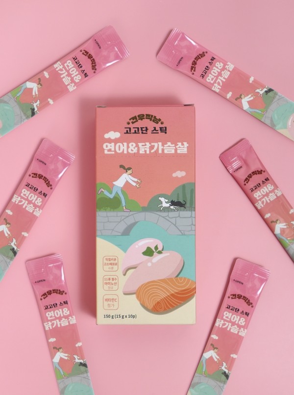 페오펫몰,견우직냥 고고단스틱 4종 고양이 강아지 스틱간식 츄르 15g 10p