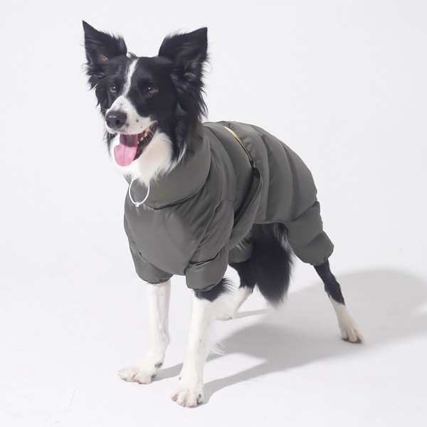 페오펫몰,볼륨 업 올인원 패딩(카키)