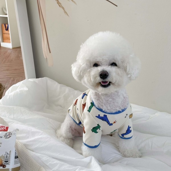 페오펫몰,강아지옷 용용이 티셔츠 내복 잠옷 실내복 S-XL