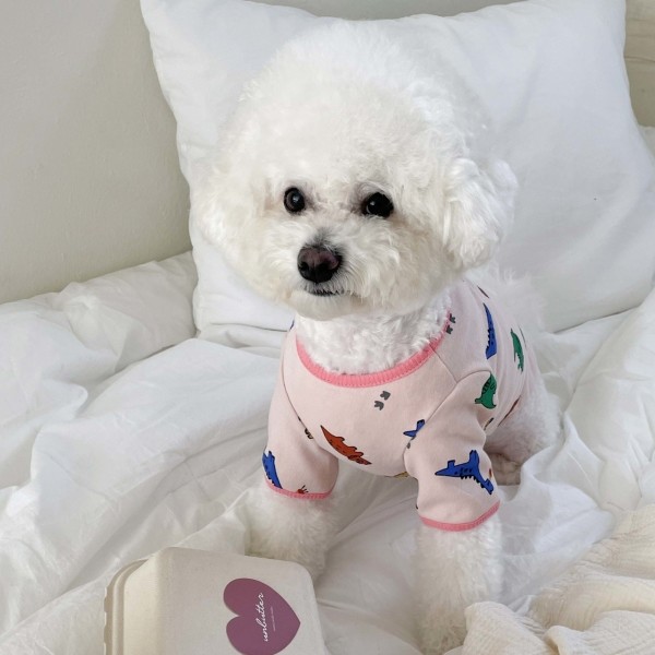 페오펫몰,강아지옷 용용이 티셔츠 내복 잠옷 실내복 S-XL