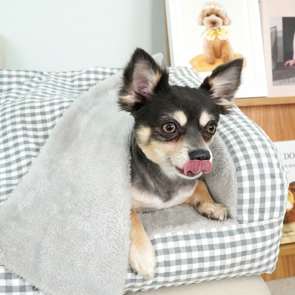 페오펫몰,개과천선 C크라 강아지 소파 침대 담요 베개 세트
