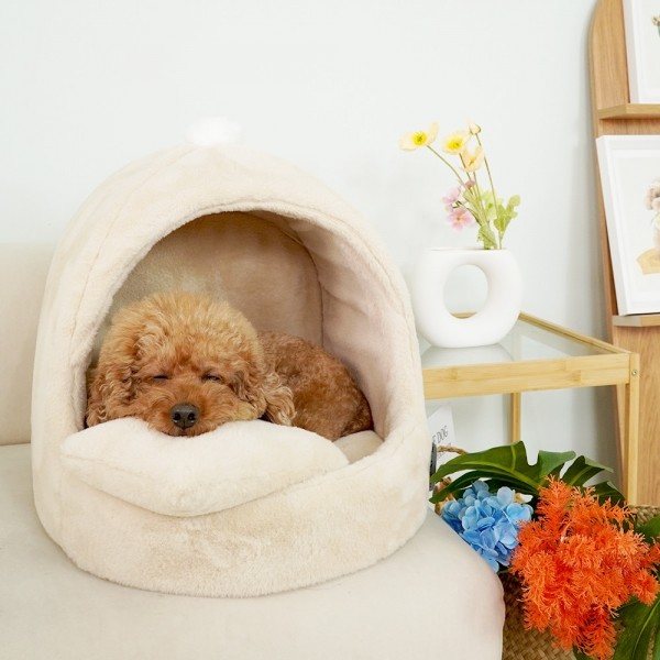 페오펫몰,[새해특가] 개과천선 겨울용 케이브 강아지 집 동글이 하우스