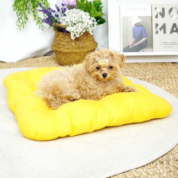 페오펫몰,개과천선 로우 강아지 방석 옐로우