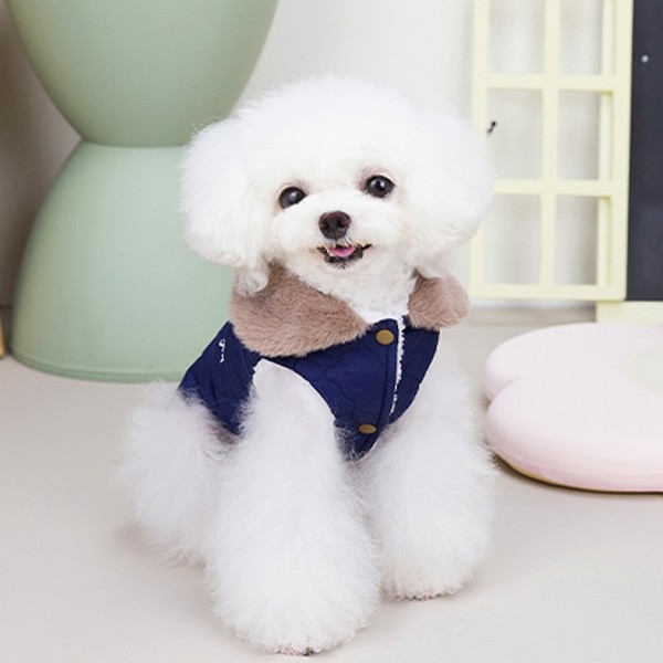 페오펫몰,개과천선 프린지 넥 강아지 패딩