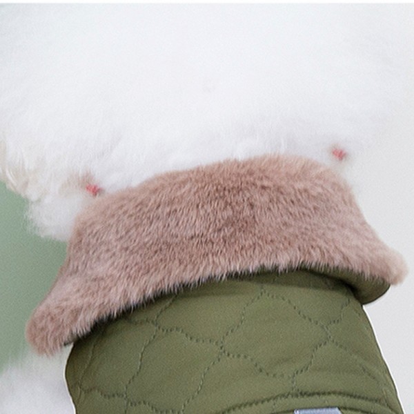 페오펫몰,개과천선 프린지 넥 강아지 패딩