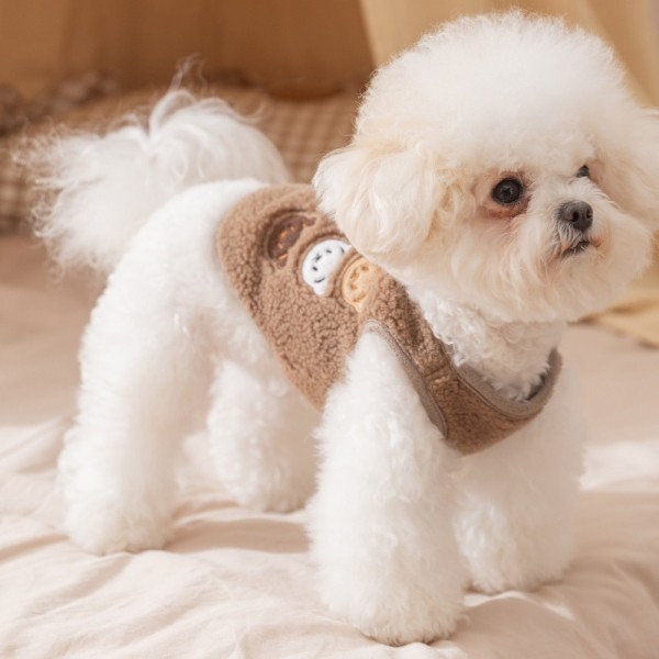 페오펫몰,개과천선 로로베어 뽀글이 반려동물 조끼