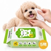 [메이웰] 펫전용 물티슈 닥터티슈 세안 30매 5팩
