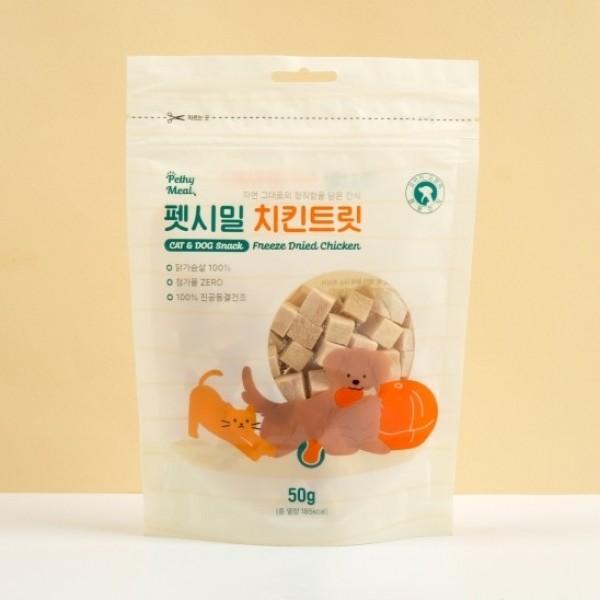 페오펫몰,펫시밀 동결건조 간식 치킨트릿 50g [최저가]