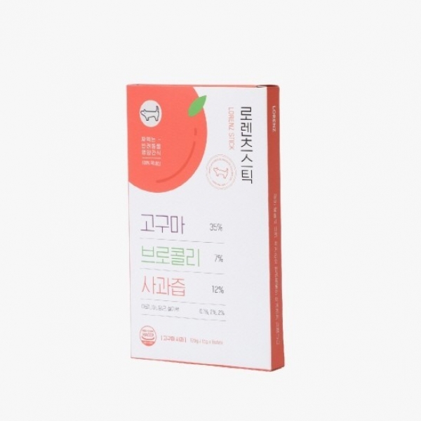 페오펫몰,[로렌츠] 강아지 고양이 스틱간식 고구마사과 120g [최저가]