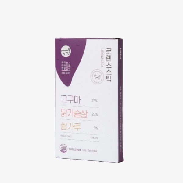 페오펫몰,[로렌츠] 강아지 고양이 스틱간식 치킨고구마 120g [최저가]