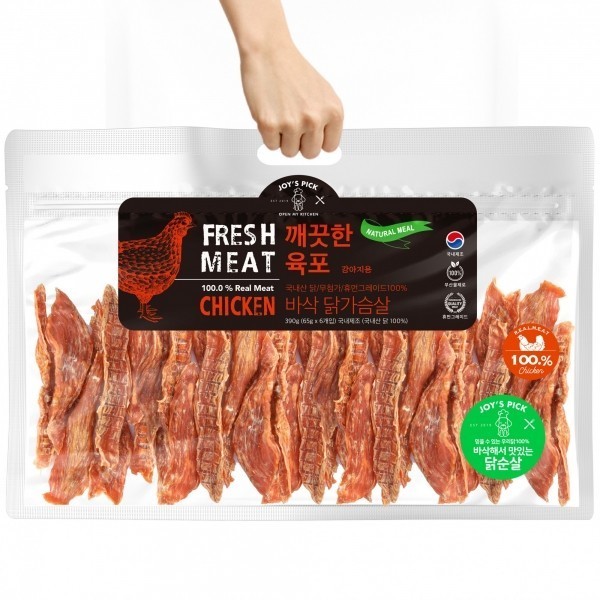 페오펫몰,[오래오래프로젝트] 깨끗한 육포 바삭 닭가슴살 벌크형 (390g) [최저가]