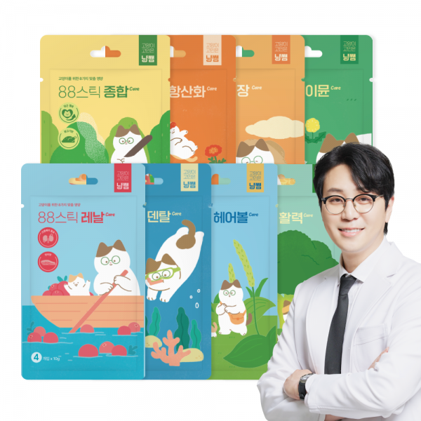 페오펫몰,[핏펫] 냥쌤 슈퍼푸드 고양이 츄르 88스틱 10g*4p 8종 택 1