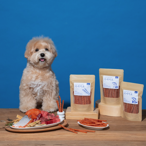 페오펫몰,[핏펫] 츄잇 강아지 저칼로리 극세어포 40g 3종 택 1 (참치/연어/황태)