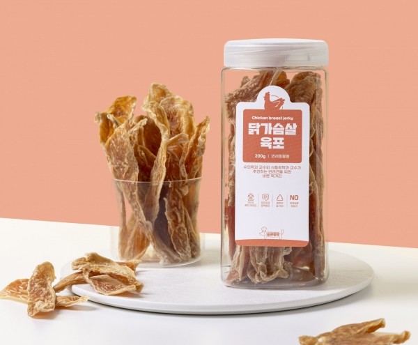 페오펫몰,[바른멍쿡] 1+1 국산 닭가슴살 육포 (100g)