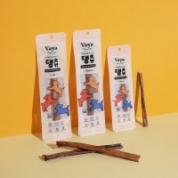 바야 댕츄 한우 불리스틱 1set (5개) 소우신 이갈이 오래먹는 개껌 간식