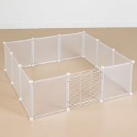 딩동펫 반려동물 강아지 투명울타리 소형 11p + 안전문