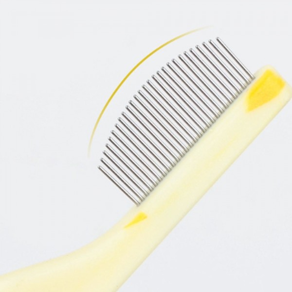 페오펫몰,딩동펫 반려동물 슬림 커브라인 스틸 둥근 눈꼽 빗