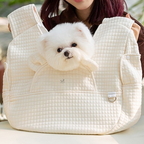 페오펫몰,딩동펫 반려동물 곰돌이 크로스 포대기 이동 앞가방