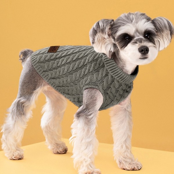페오펫몰,딩동펫 반려동물 꽈배기 스웨터 목폴라 니트