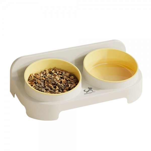 페오펫몰,딩동펫 반려동물 경사형 테이블 더블 보울 식기